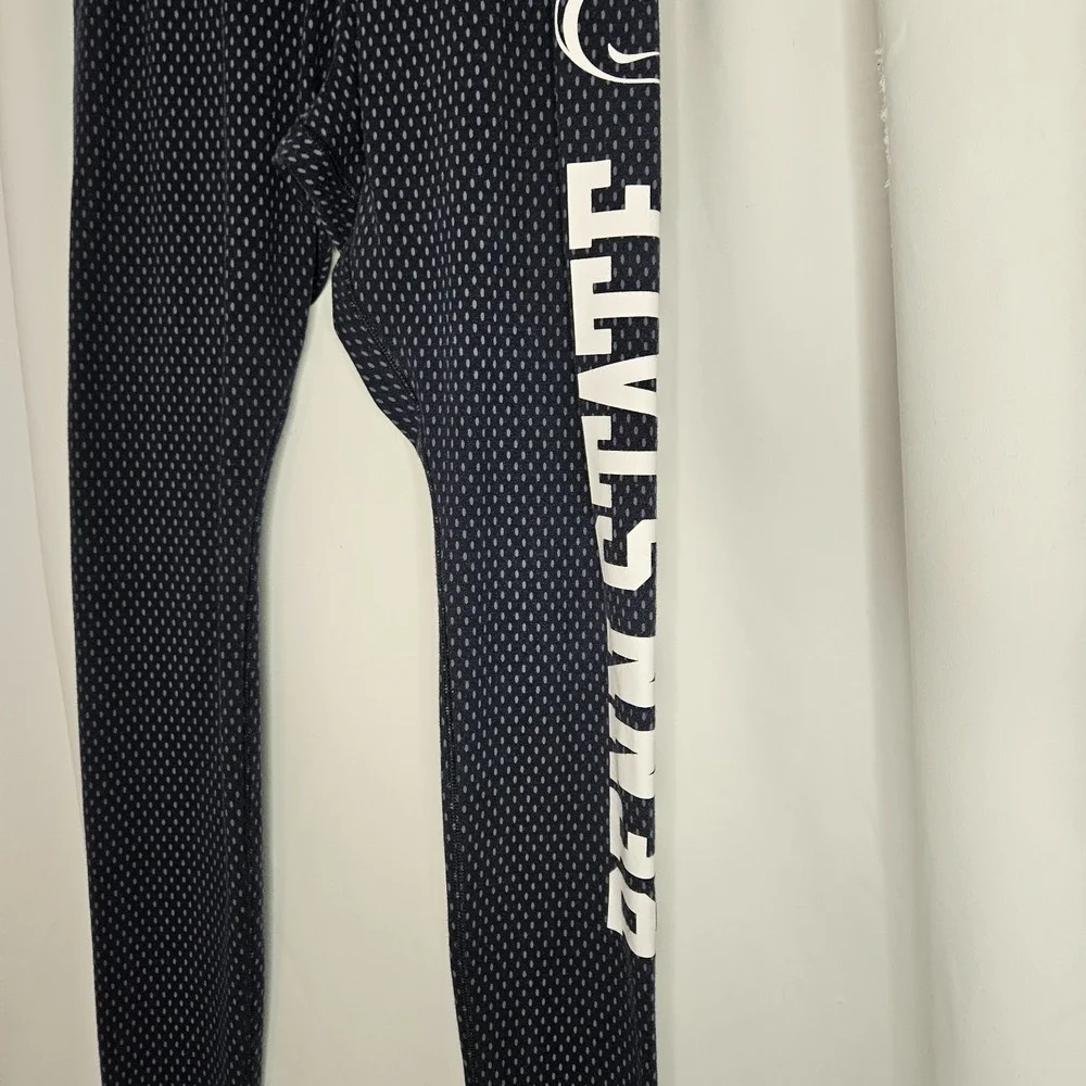 Nike Penn State Nittany Lions Women Navy Blue Dotted‎ Athletic Leggings PSU